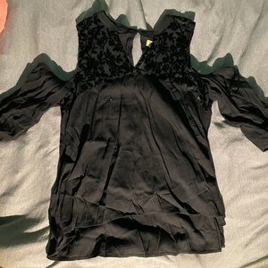 Black off the shoulder top